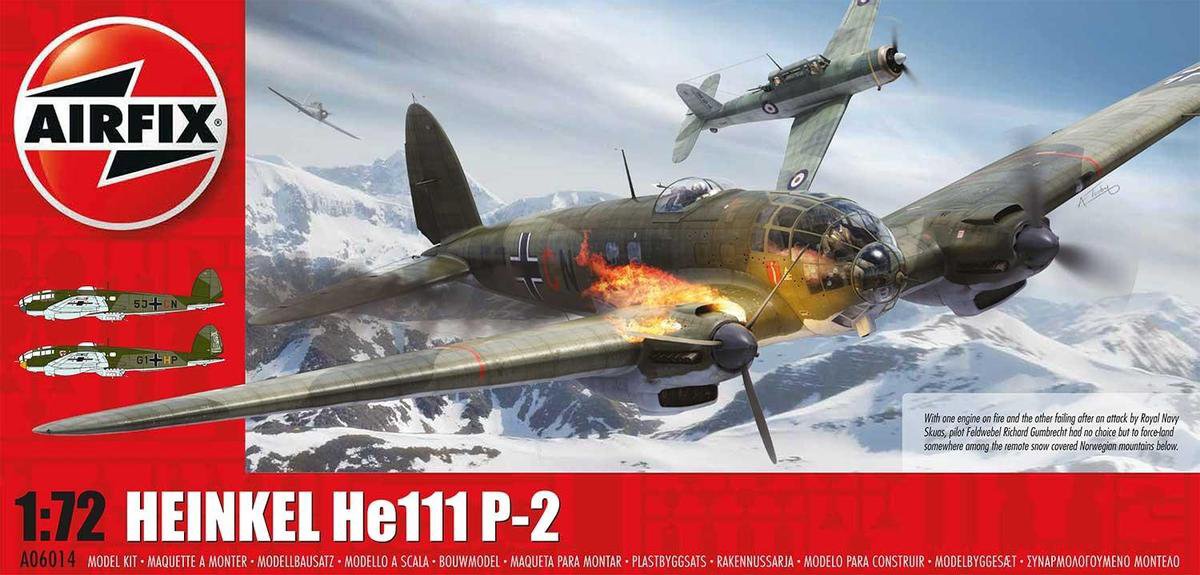 Airfix model kit car - 06014 heinkel he.111 p-2 plastic - 1:72 - model making
