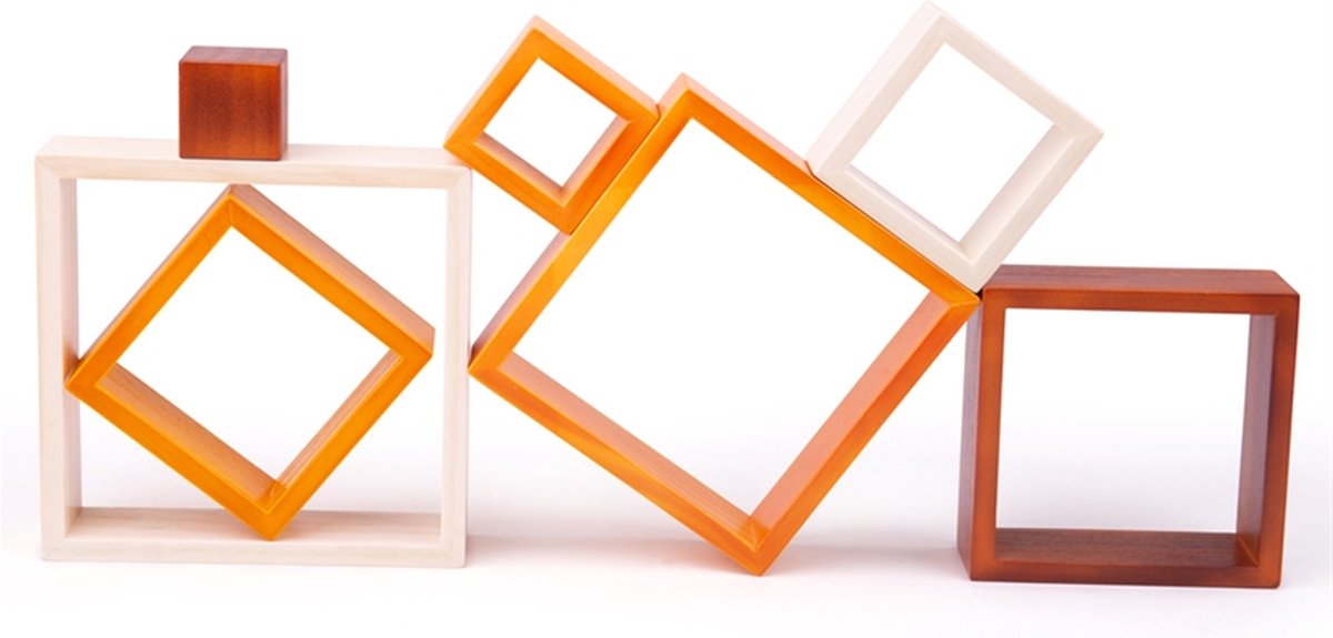 Bigjigs Wooden Square Stack Toys