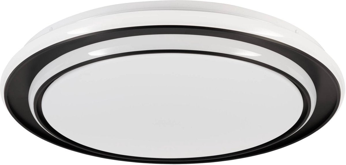 Lampada da soffitto Eglo moschetta - ø 49 cm - bianco e nero - luce bianca regolabile (calda, neutra e luce diurna)