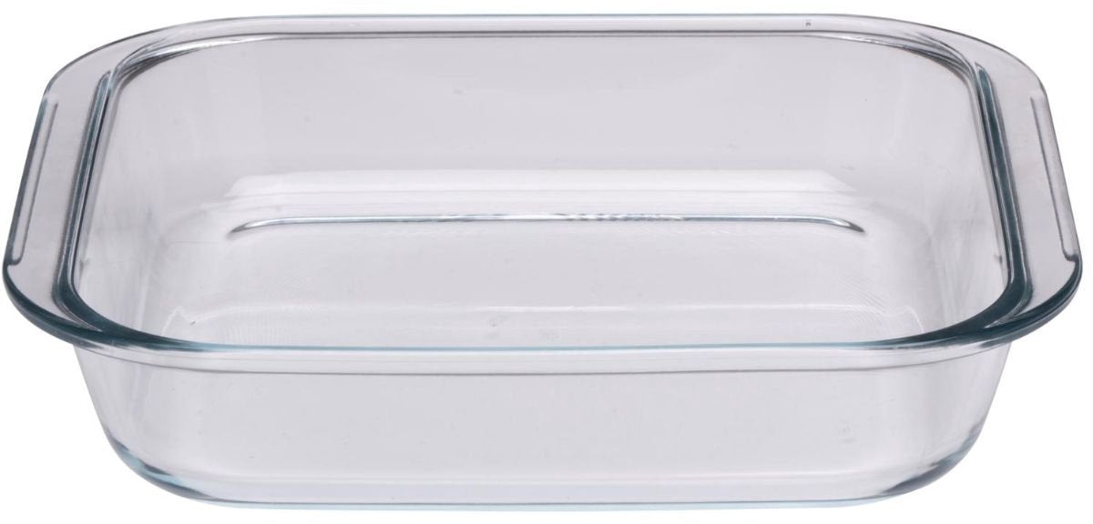 Alpina glazen ovenschaal rechthoekig - ovenschotel - 1,8 l - ovenbestendige schaal 25,5 x 23 x 5 cm