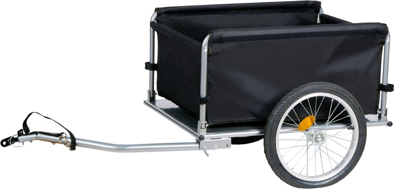 Remolque de bicicleta Dunlop - remolque de bicicleta - remolque de bicicleta para pertenencias - equipaje de remolque de bicicleta plegable - remolque de bicicleta con reflectores y cubierta de lluvia ajustable - amarillo