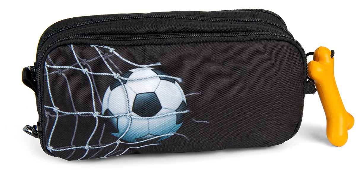 Stones and Bones Rowan 2.0 - astuccio - astuccio per bambini - 3 scomparti - portiere - nero