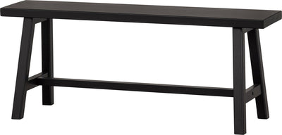 Woood imme bankje - grenen - zwart - 45x110x35