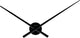 Nextime Nextime NE-3118WW Wal Clock Slide. 70 cm, nero, "mani"