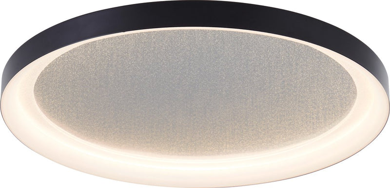 Brilliant quito - plafondlamp - led 30w - 42cm - zwart design - glittereffect - 3-step dim