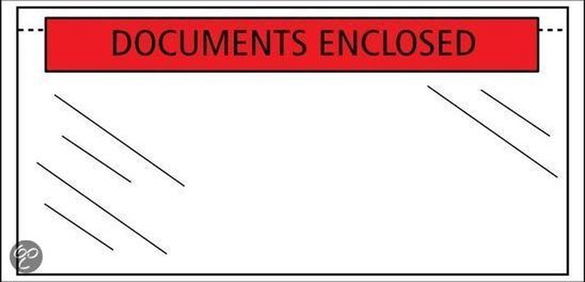 Raadhuis paklijstenvelop - 225x165mm - a5 - documents enclosed - 1000 stuks - rd-310502