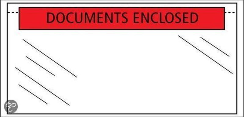 Sobre para lista de embalaje de Raadhuis - 225x165 mm - a5 - documentos adjuntos - 1000 piezas - rd-310502