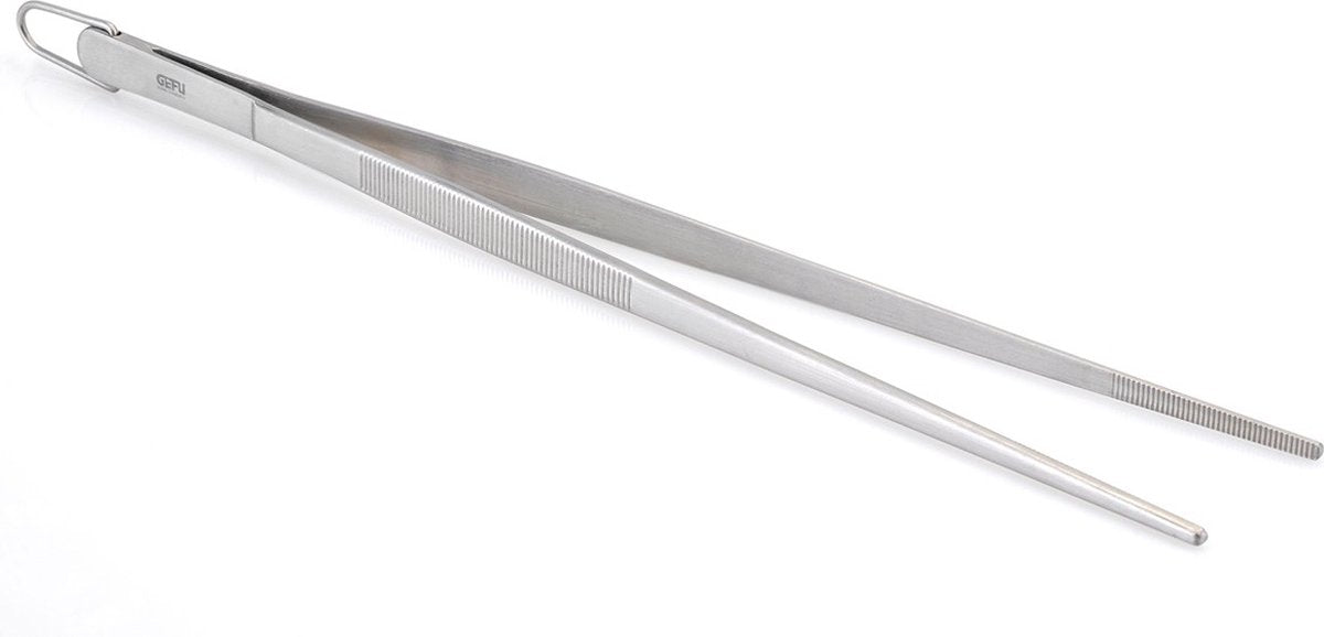 Gefu kitchen tweezers 30 cm – stainless steel – for cooking, BBQ and precision work