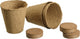 Nature - biopot h8 x ø8cm + pastilla de coco (3 uds.) - macetero para cortar - biodegradable