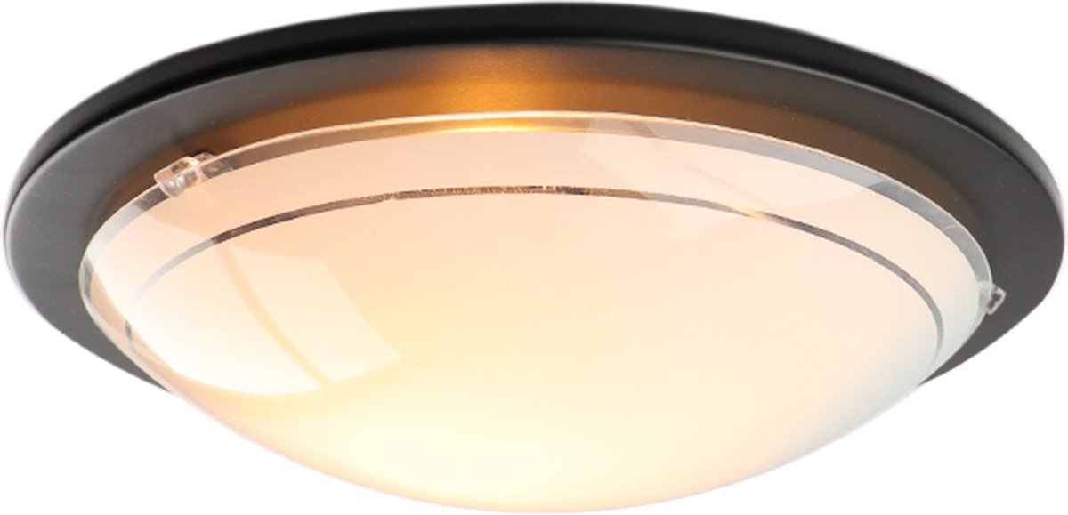 Eglo planet 1 plafond- en wandlamp - e27 - ø 29 cm - zwart wit