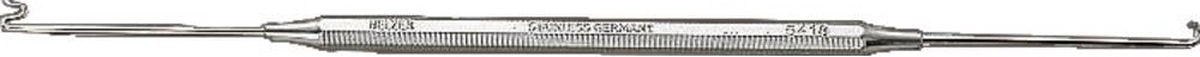 Ganci a doppia faccia e molla Bahco 5418, acciaio inossidabile 165 mm