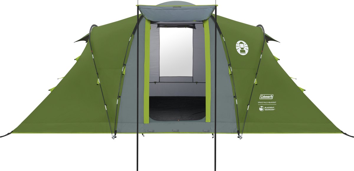 Coleman spruce falls 4 blackout familietent – 4 persoons tent – verduisterend – waterdicht - groen