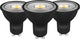 Lampada LED Calex - 3 pezzi - 3x spot gu10 - faretti da incasso - dimmerabile - nero - luce bianca calda - 5w