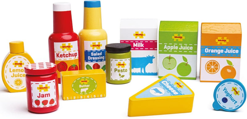Bigjigs speelgoedeten - boodschappen - koelkast