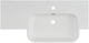 Differnz lavello 100x20x48cm 1 foro rubinetto 1 lavabo in polycemento bianco