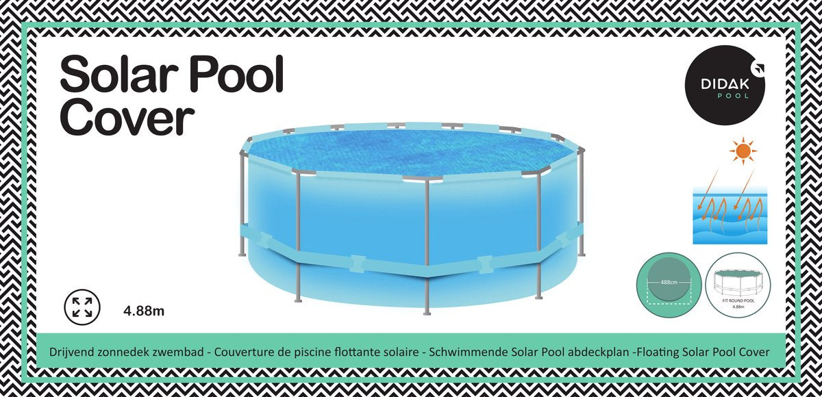 Cobertor solar para piscina Didak redondo - 4,88 m