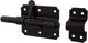 Pestillo de placa Starx - con perno redondo - lazo de bloqueo y placa de bloqueo - 90 x 65 mm - lacado en negro
