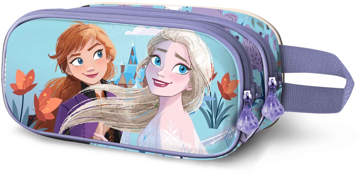 Karactermania - disney - frozen 2 - estuche - estuche - doble cremallera - frozen 2 spring