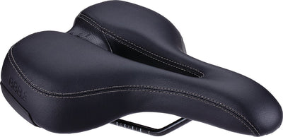 Bbb cycling softshape active - bicycle saddle for men and women - e-bike or city bike saddle - upright cycling position 60° - 265 x 185mm - black - bsd-122