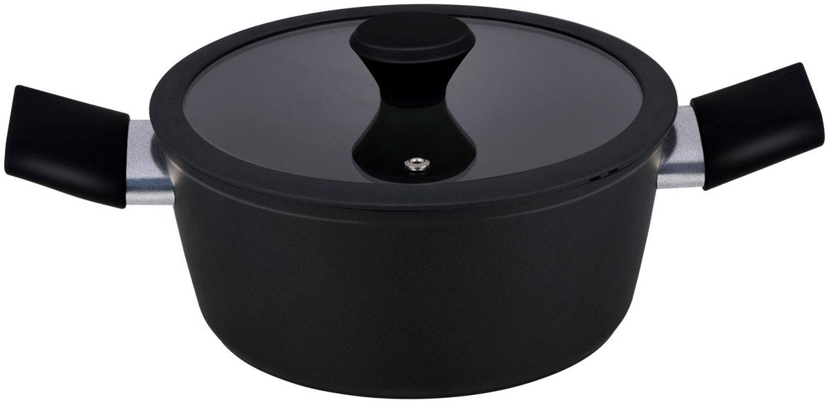 Alpina keramische kookpan ø20 cm – inductie kookpot met keramische antiaanbaklaag – sauspan - pan met deksel