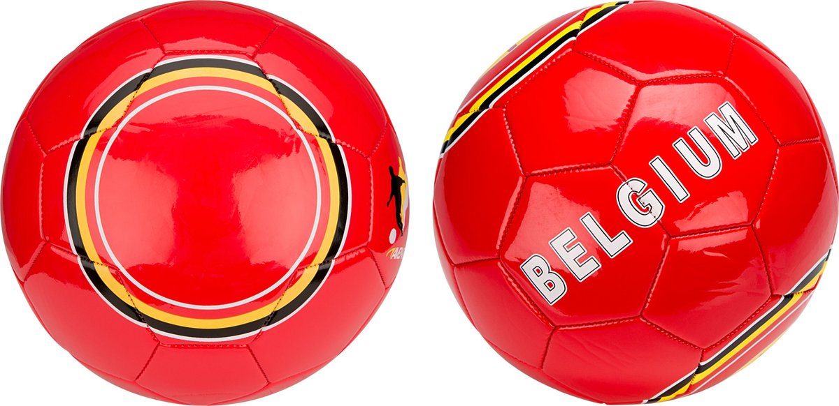 Avento voetbal glossy - euro triumph - rood geel - belgië - maat 5 -⌀ ca. 22 cm