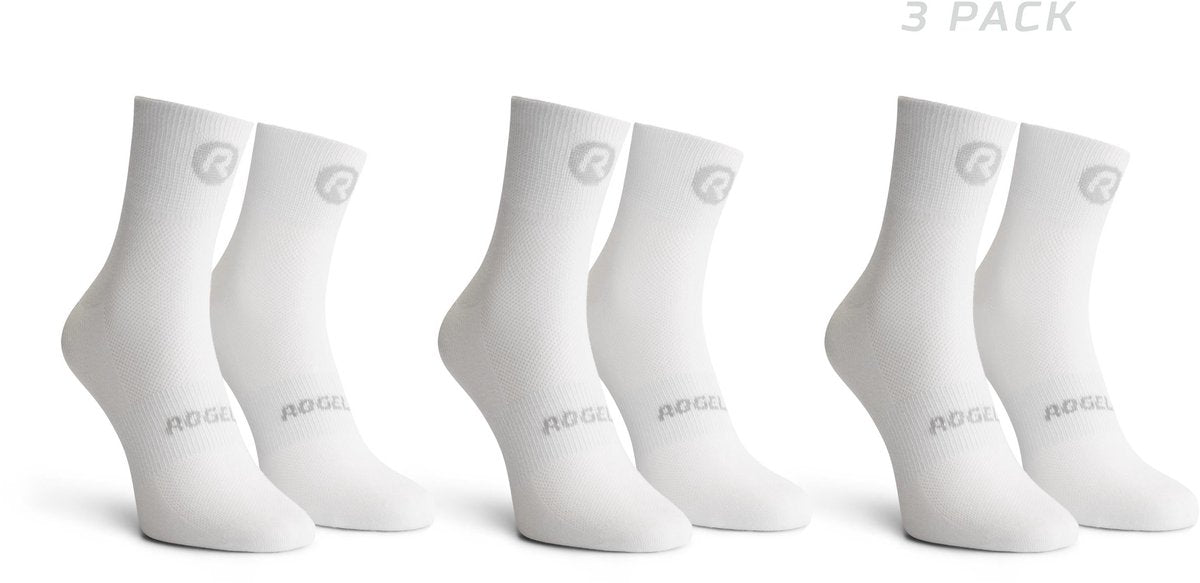 Calcetines de ciclismo Rogelli Core - paquete de 3 - blanco - 36 39