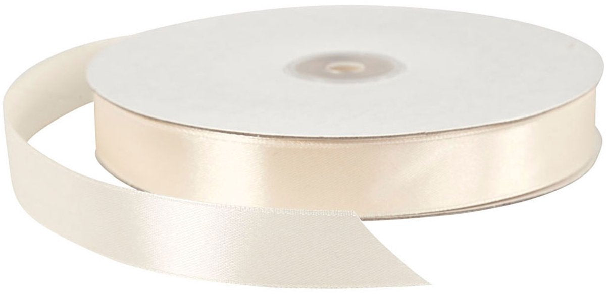 Creativ Company Satin Ribbon fuera de color blanco, 100m