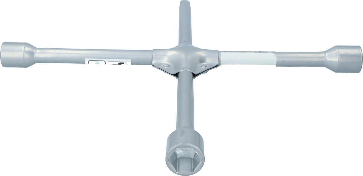 Carpoint cross key for car | wheel nut sizes 17, 19, 21mm | 1 2'' connection for socket wrench