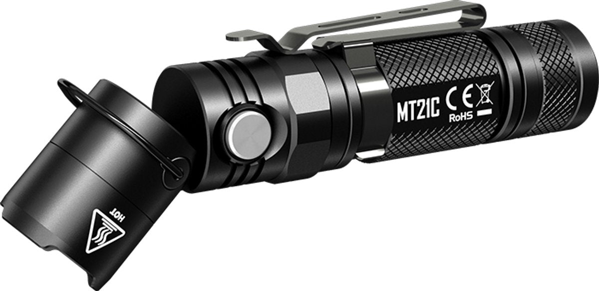 Linterna Nitecore MT21C Cree XP-L HD V6 LED con cabezal basculante - negro
