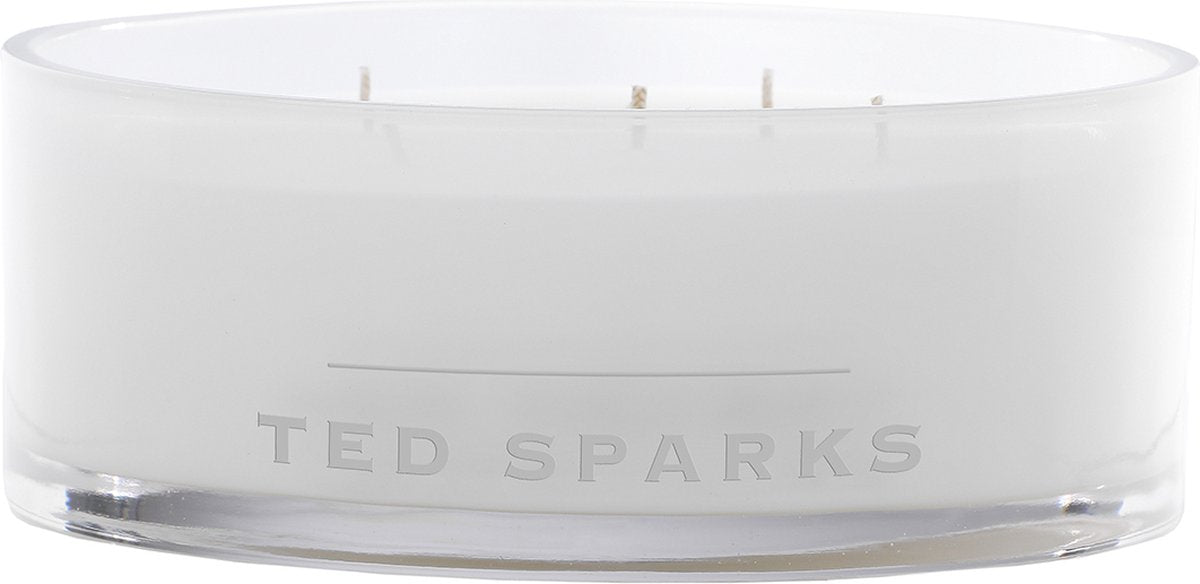 Ted Sparks - Vela perfumada Balthazar - 50 horas de combustión - 6 mechas - Embalaje de lujo - Lino fresco