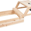 Small Foot sandbox with sitting area and moder table
