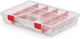 Kistenberg caja de clasificación maleta con compartimentos - clavos tornillos objetos pequeños - 12 compartimentos - plástico - transparente - 39 x 29 x 6,5 cm