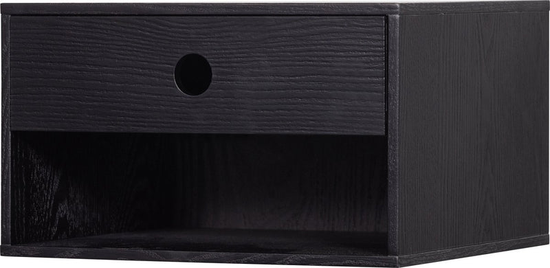 Mesita de noche colgante Woood nancy - mdf - negro - 20x34x30