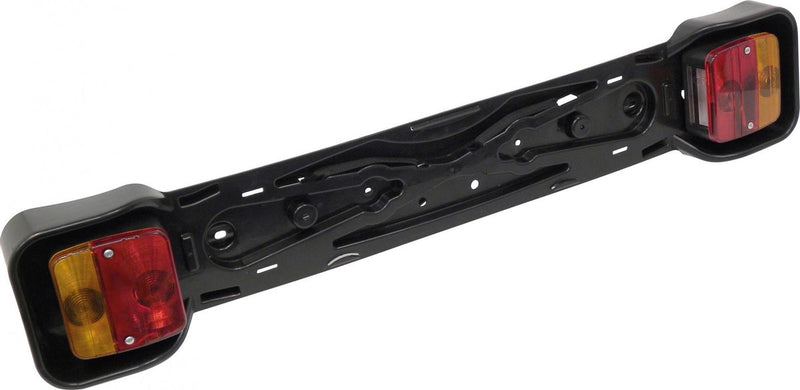 Barra di illuminazione per vettore in bicicletta 85 x 15 cm nero