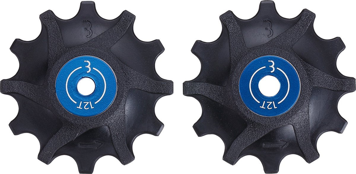 Ruedas de cambio de ciclismo bbb sram - ruedas de cambio de 11 velocidades - duraderas - negras - 12t - rollerboys 12t sr bdp-06