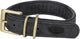 Collare Trixie in pelle nabuk - nero l 47-54x4 cm - bifoderato, anello a D