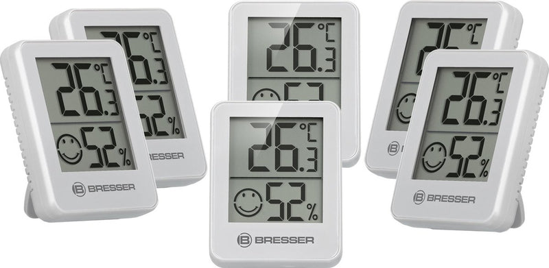 Termoigrometro Bresser - set da 6 - bianco - temperatura e umidità