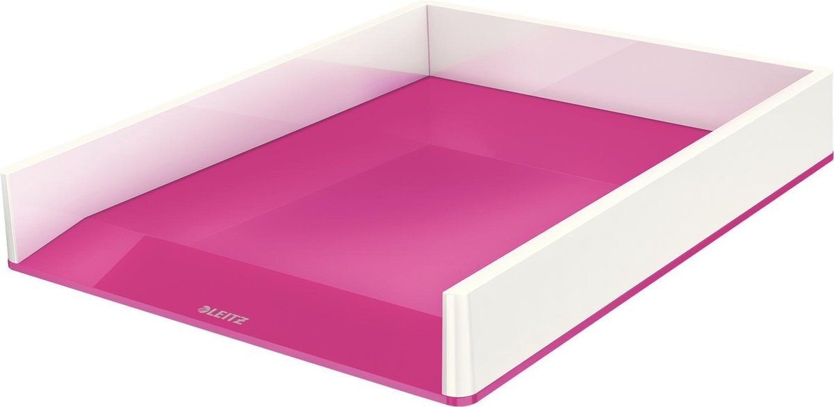 Vassoio per lettere leitz wow polistirolo 267x336x49mm a4 rosa