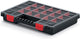 Kistenberg caja de clasificación maleta con compartimentos - clavos tornillos objetos pequeños - 20 compartimentos - plástico - negro - 34 x 25 x 5 cm