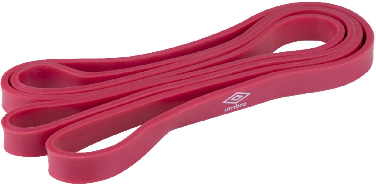 Umbro power band 25 kg - weerstandsband 208 x 4,5 x 0,7 cm - fitness elastiek voor krachttraining en revalidatie - gesloten lus - rood