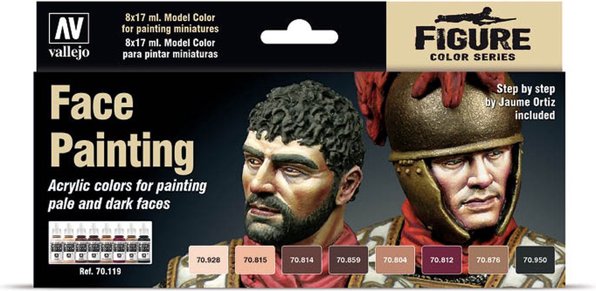 Set per truccabimbi modello Vallejo - 8 colori - 17ml - 70119