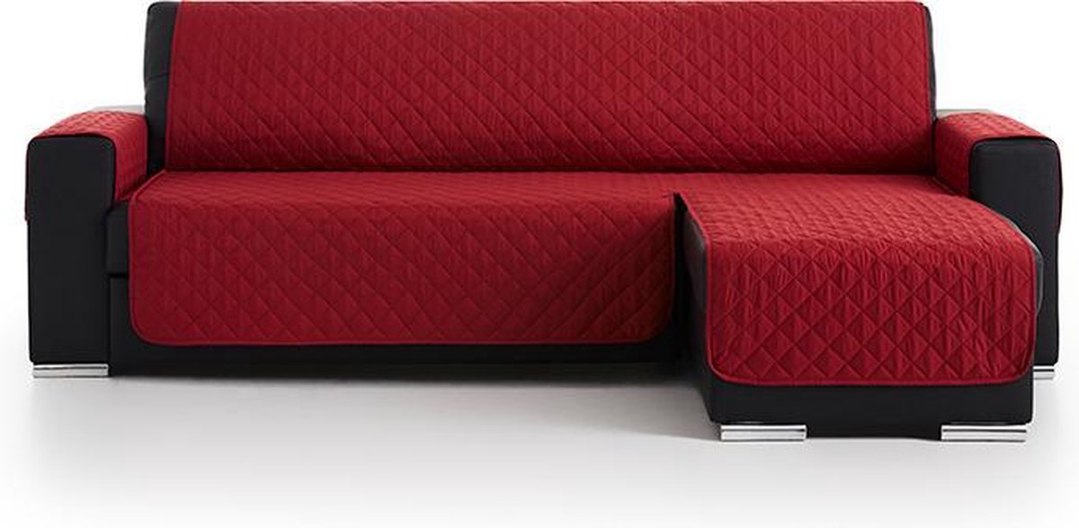 Belmarti ® protector de sofá dúo chaise longue 200 cm de ancho rojo - protector de sofá esquinero premium para sofás con zona de estar a la izquierda o a la derecha
