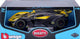 Bburago burago b18-11047y bugatti bolidie super car-escala 1:18 fundido a presión, amarillo