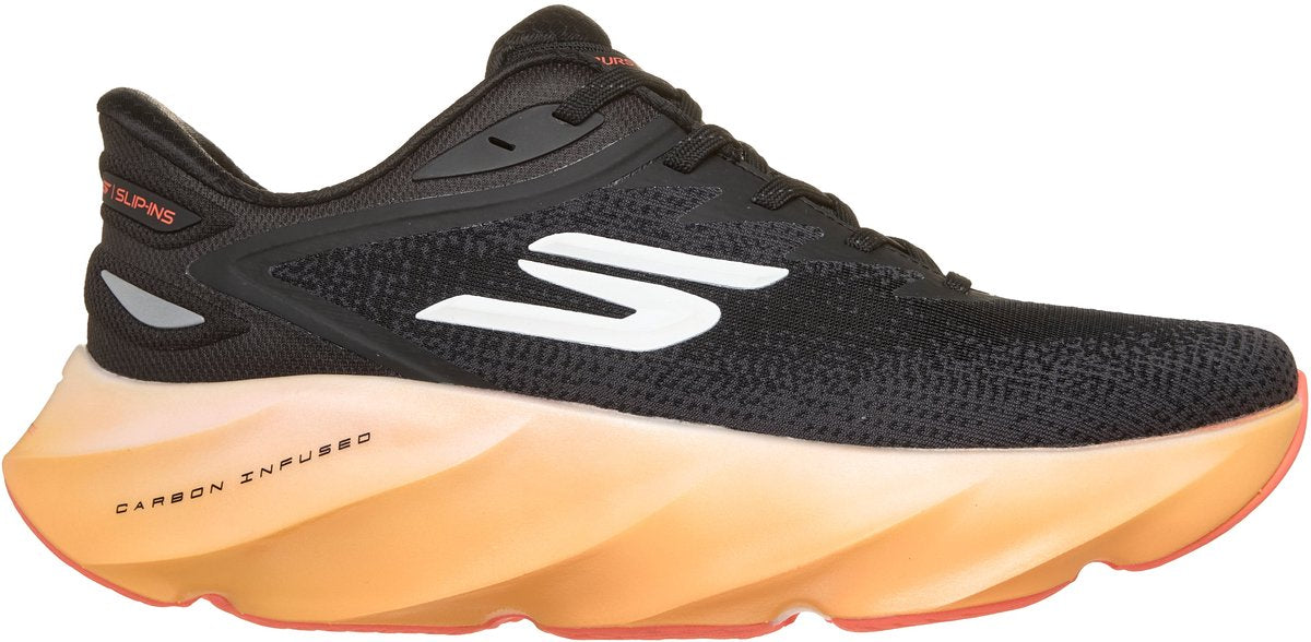 Skechers skx aero burst - si heren sportschoenen - zwart oranje