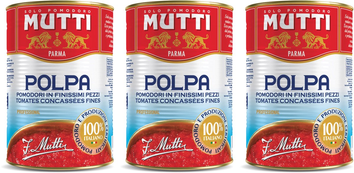 Mutti polpa 3 x 4050 gramos