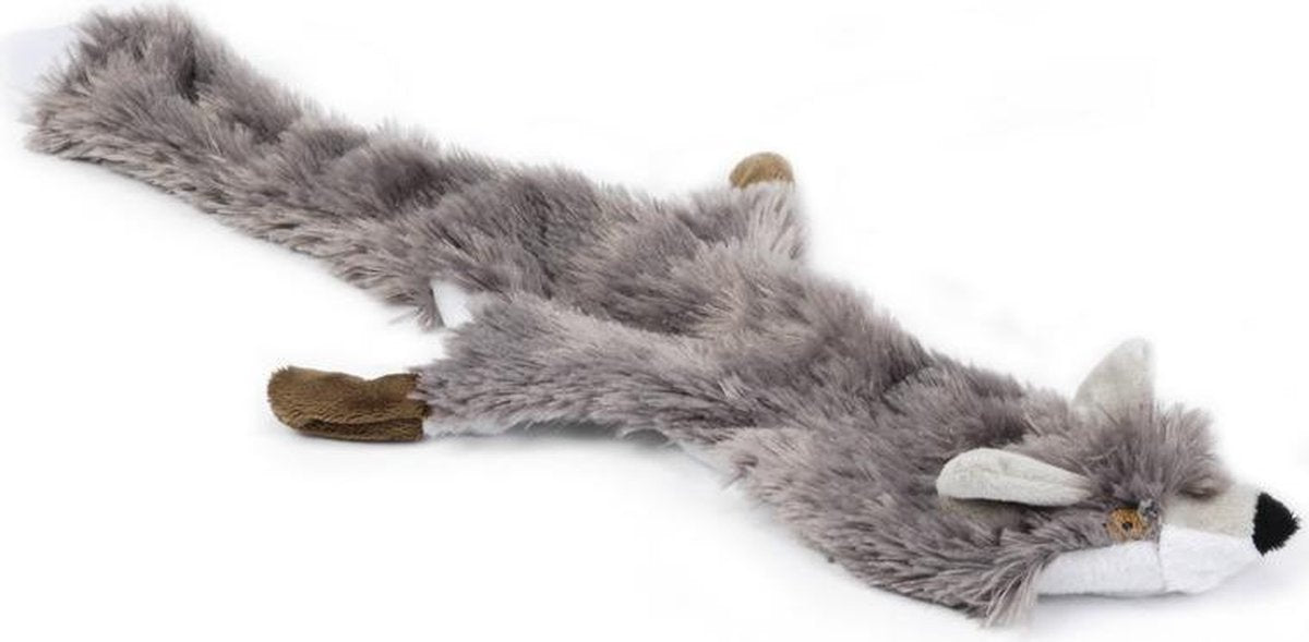 Beeztees flatino volpe - giocattolo per cani - grigio - 52x15x2,5 cm