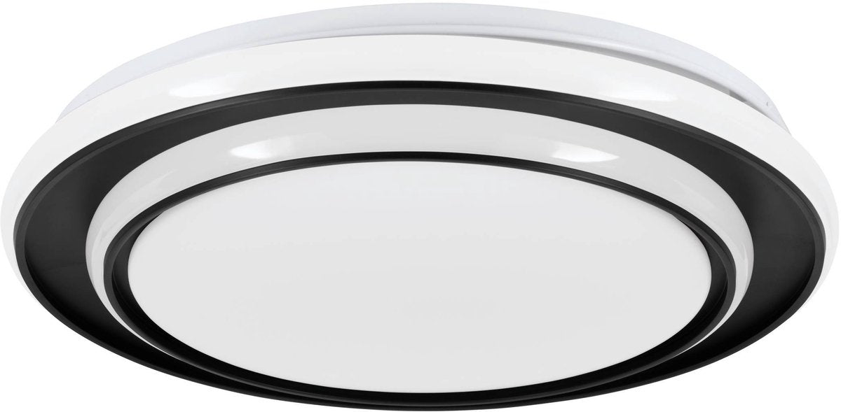 Lampada da soffitto Eglo moschetta - ø 40 cm - bianco e nero - luce bianca regolabile (calda, neutra e luce diurna)