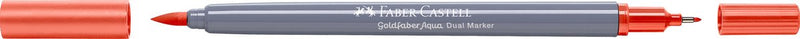 Faber-castell - pennarello acquerellabile duo goldfaber - arancio cadmio scuro 115 - pennello 0,6 mm - fc-164615