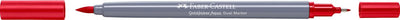 Faber-castell - duo watercolor marker - goldfaber - geranium red bright 121 - brush 0.6mm - fc-164621