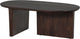 Mesa de centro con costura de madera - madera de mango - nogal - 40x110x60